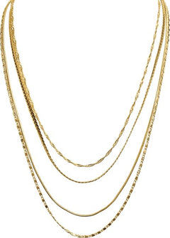 Four Row Layer Necklace