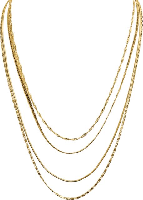 Four Row Layer Necklace