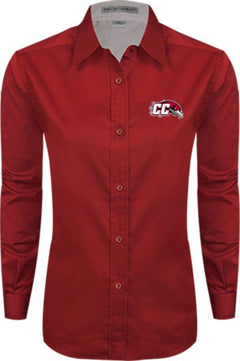 Casper Womens Twill Button Down Long Sleeve  CC with Thunderbird - ONLINE ONLY