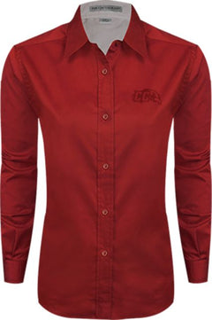 Casper Womens Twill Button Down Long Sleeve  CC with Thunderbird - ONLINE ONLY