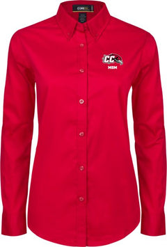 Casper Womens Twill Button Down Long Sleeve  Mom - ONLINE ONLY