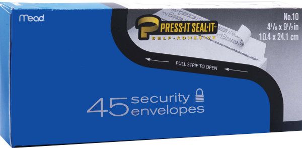 ENVELOPE 45CT #10 PRES-IT/SEAL