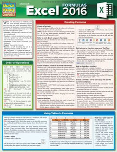 EXCEL 2016 FORMULAS