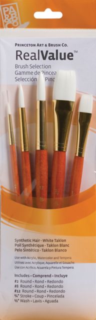 BRSH WHITE TAKLON 5/PK S/H