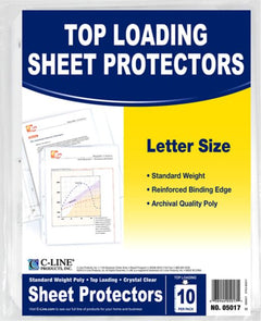 POLY SHEET PROTECTORS 10PK CLEAR