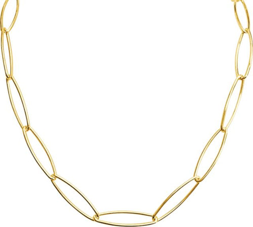 Link Paperclip Chain Gold  Bracelet