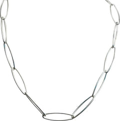Link Paperclip Chain Silver Bracelet