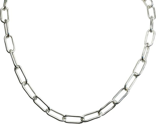Link Paperclip Stat Ch Sil Bracelets